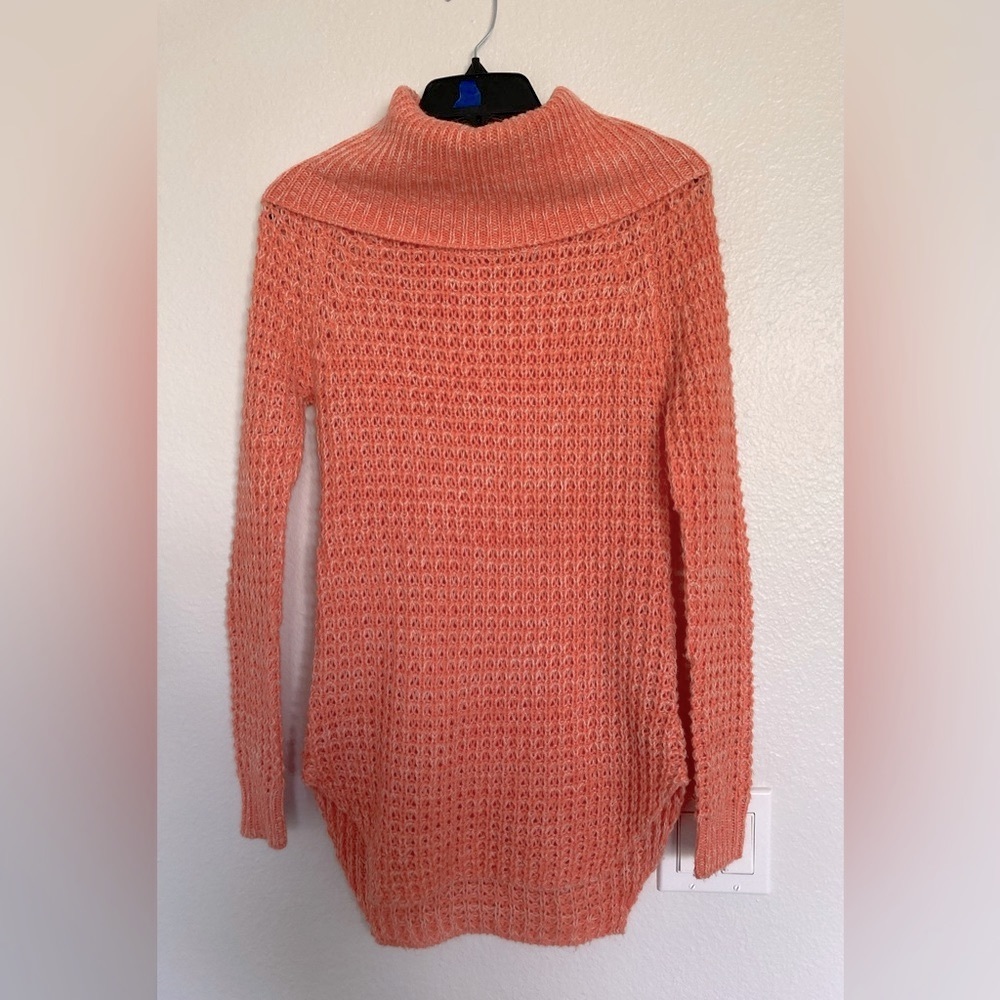4/$25 Rue21 Peach Cowl Neck Knit Sweater Tunic Women’s Small
